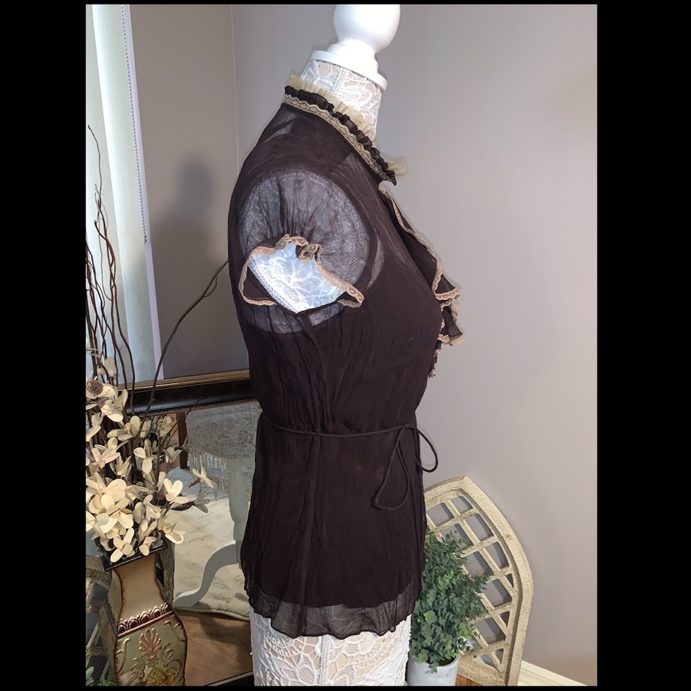 Silk Ruffled Blouse - Picture 3 of 8